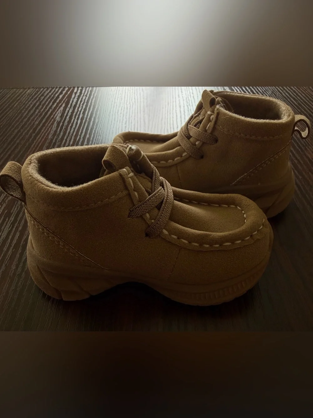 Size 4 Carter's Kids Suede Moccasin Boots in Brown